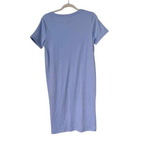 Crinkle Short Sleeve Midi Dress NWT Jessica Simpson Blue Women’s Size Small - Picture 3 of 7